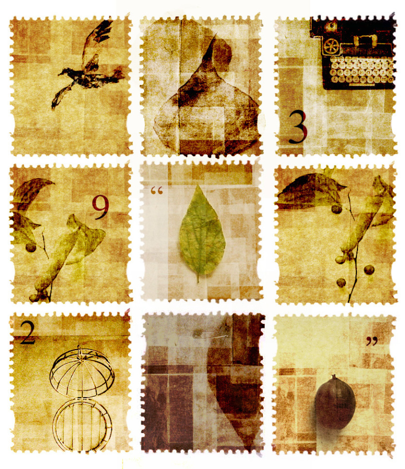 yocchi 一张邮票的水彩画