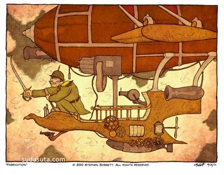 20个以旧蒸汽时代为主题的幻想插画欣赏