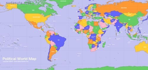 20个免费的矢量世界地图素材下载