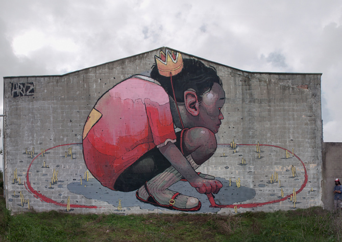 西班牙的街头艺人Aryz。街头涂鸦欣赏