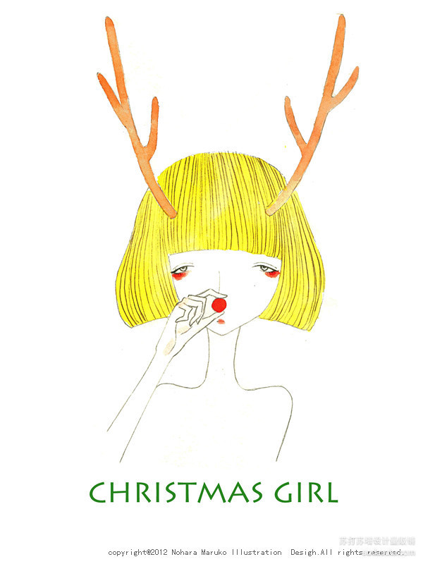 野原桃子 聖誕風格卡片設計