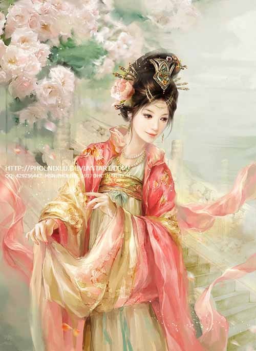 Phoenixlu 含蓄的中国风古典插画作品