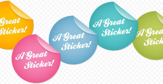 五彩色贴纸（PSD）<br /> http://duckfiles.com/five-colorful-stickers-free-psd/