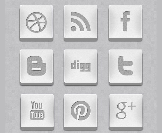 A Free 3D Silver Social Media Icon Set<br /> http://creativenerds.co.uk/freebies/a-free-3d-silver-social-media-icon-set/