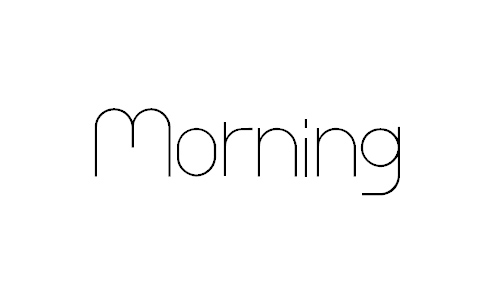 morning font