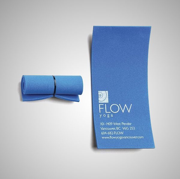 Flow Yoga Business Card<br /> http://www.boredpanda.com/creative-business-cards-part3/