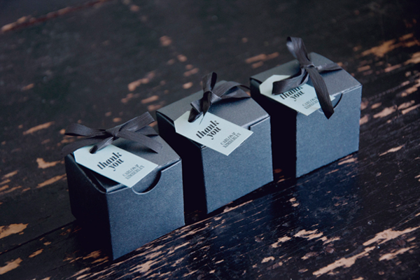 dark box printed work wedding invitations