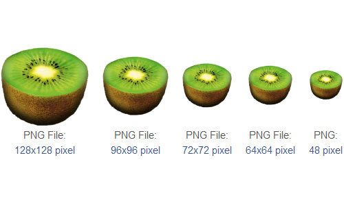 猕猴桃图标<br /> 一组猕猴桃图标，可以在以下大小：16像素，24PX，32px，48像素，64x64px，72x72px，96x96px和128x128px<br /> http://www.iconarchive.com/show/fruitsalad-icons-by-fi3ur/kiwi-icon.html