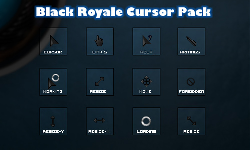 Black Royale Cursor Pack<br /> http://killerbeat.deviantart.com/art/Black-Royale-Cursor-Pack-156163616