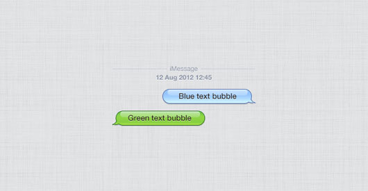 Apple iPhone Chat Bubbles (PSD)