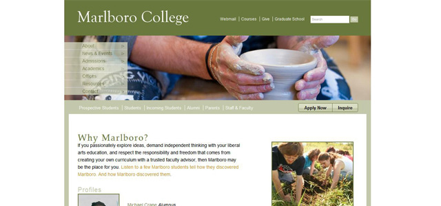 Marlboro College<br /> http://www.marlboro.edu/