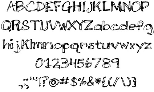 Double Scratch font<br /> By Brittney Murphy.<br /> http://www.fontspace.com/brittney-murphy/double-scratch