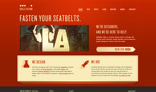 色彩出众的创意网站设计欣赏
