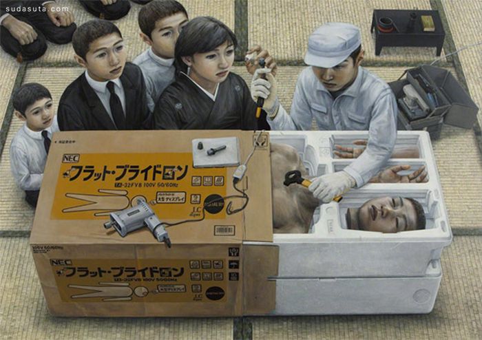 Tetsuya Ishida 诡异的手绘讽刺插画欣赏