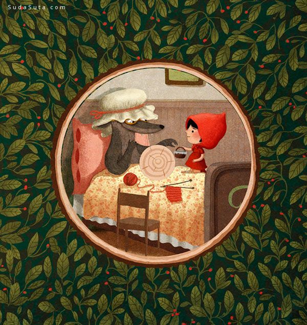 Emilia Dziubak 童话插图《小红帽》