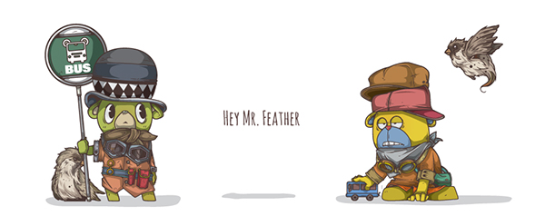 1000day  可爱的Hey Mr. Feather