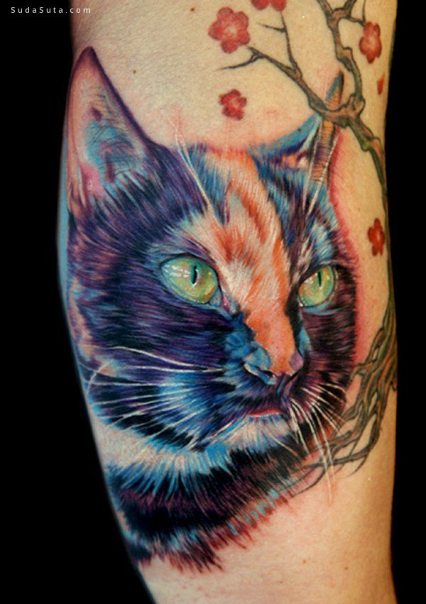 超级可爱的猫咪纹身