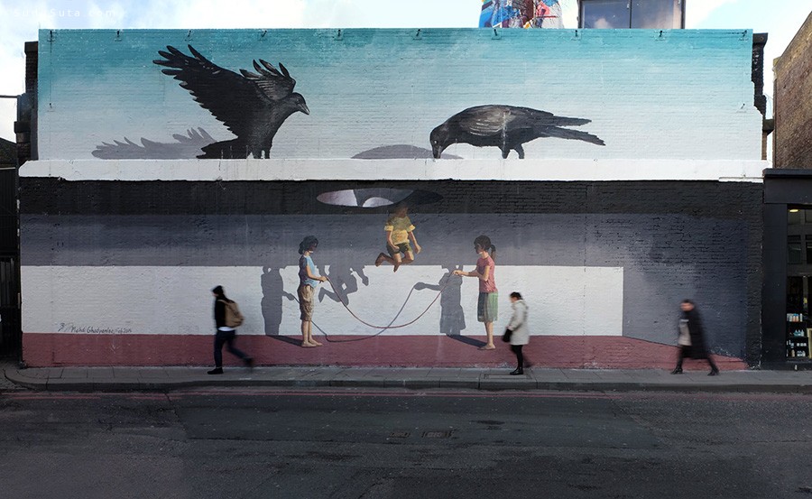 Mehdi Ghadyanloo  超大幅街头绘画欣赏