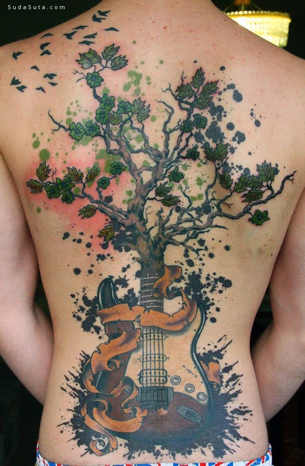 音乐元素纹身图案欣赏