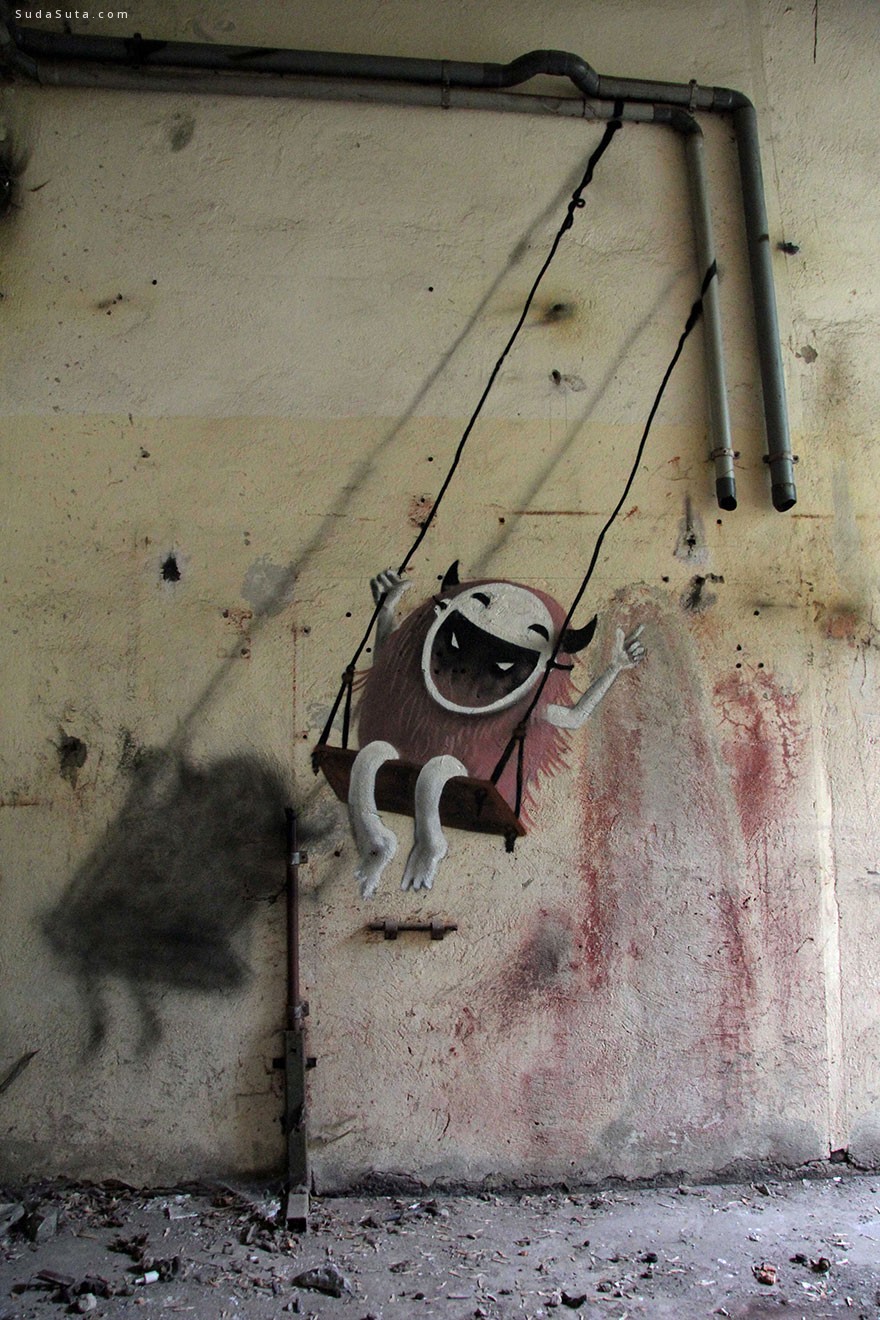 Kim Kwacz 怪物占领城市 城市涂鸦欣赏