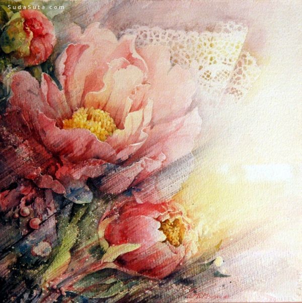 Claire Moudru 繁花如夏 水彩自然手绘欣赏