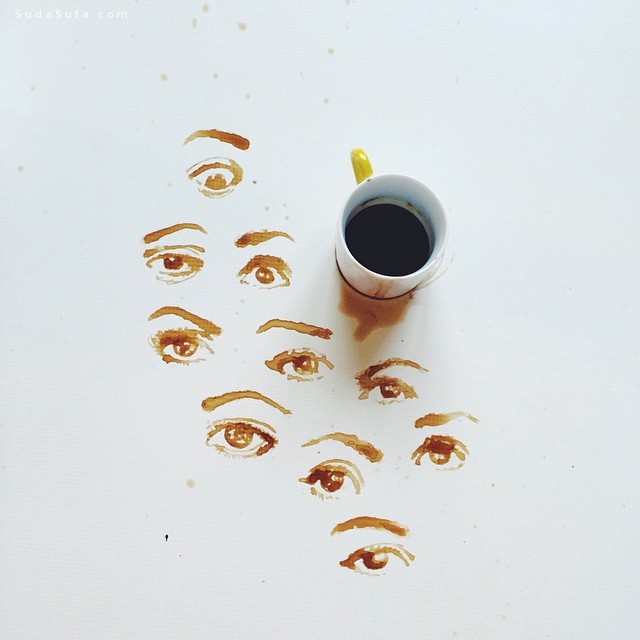 Giulia Bernardelli 优雅的咖啡渍艺术
