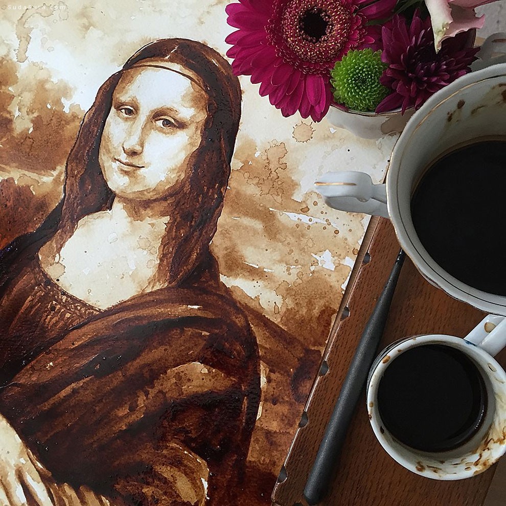 Maria A. Aristidou 用咖啡作画
