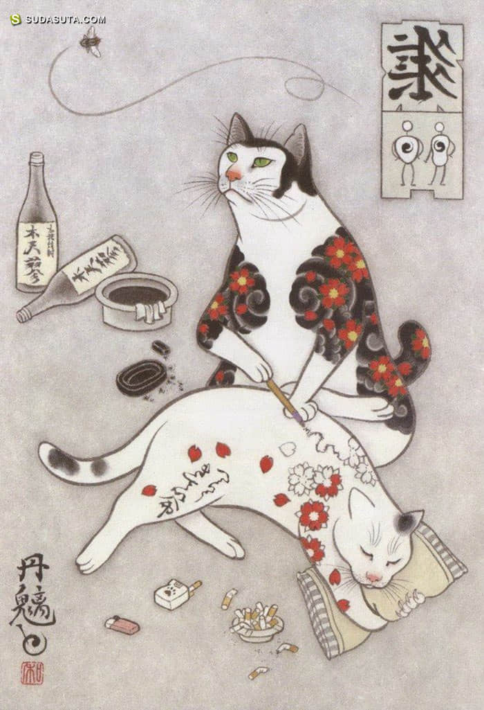 Kazuaki Horitomo 貓咪與紋身藝術