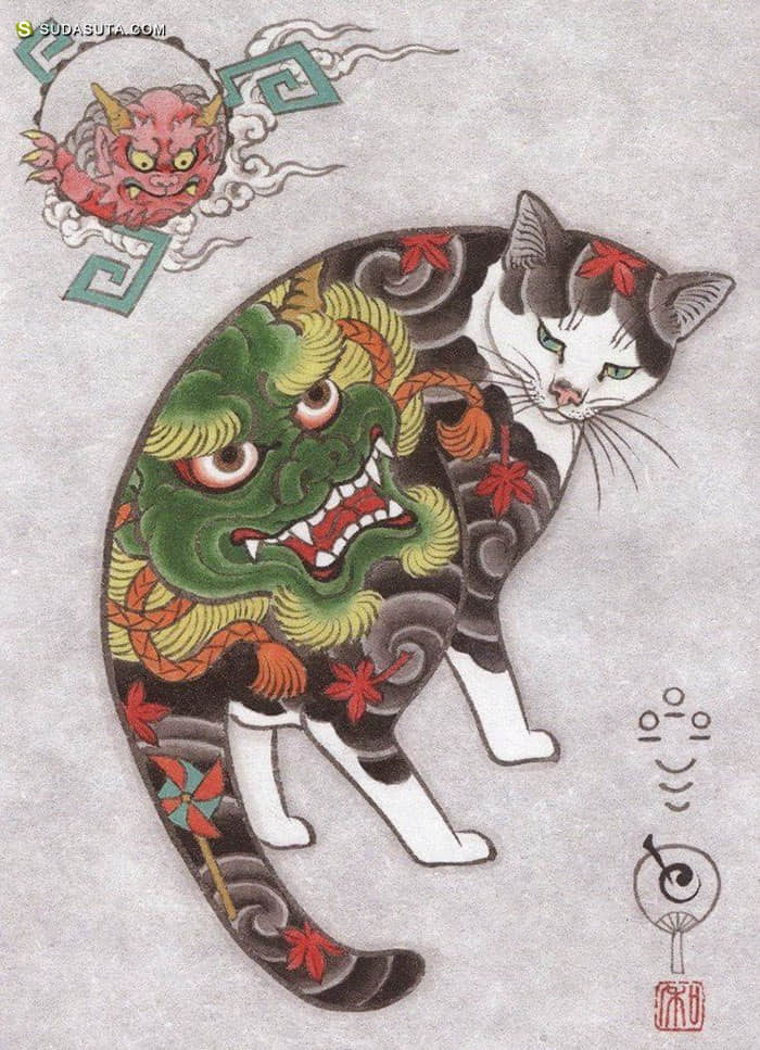 Kazuaki Horitomo 貓咪與紋身藝術