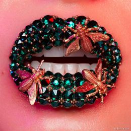 Vlada Haggerty 时尚闪亮的嘴唇 彩妆设计欣赏
