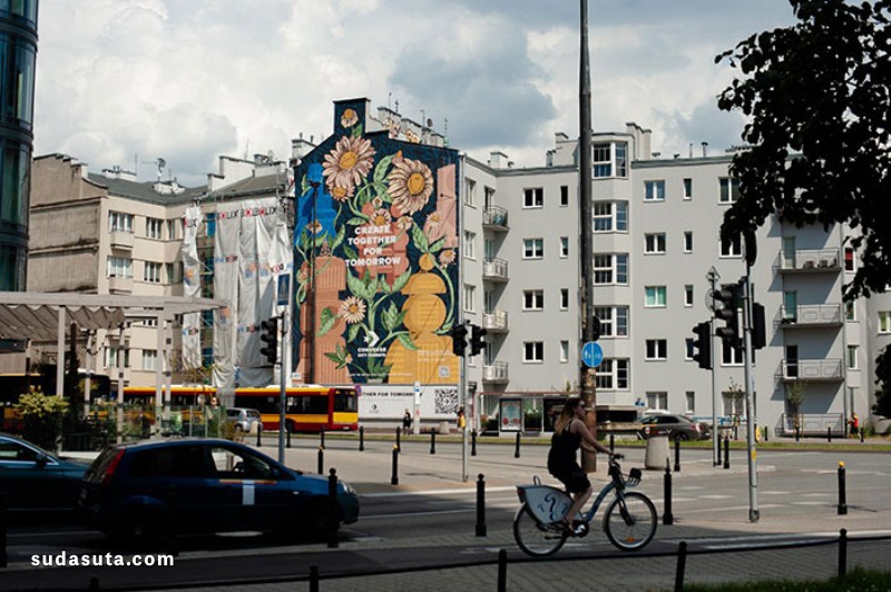 Maciek Polak 和 Dawid Ryski 巨大的城市涂鸦