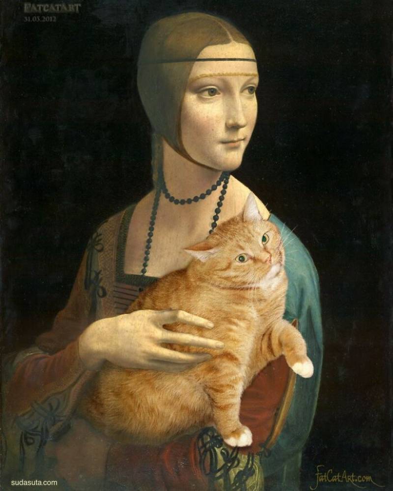 Svetlana Petrova 当猫咪遇到世界名画