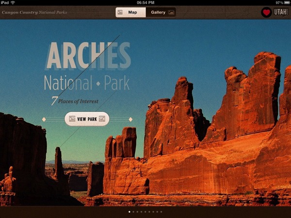 Ben Cline 国家公园iPad应用程序设计欣赏