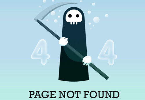 极其富有创意的附带卡通形象的404错误页面设计