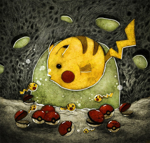 皮卡丘 Pikachu 主题动漫插画欣赏