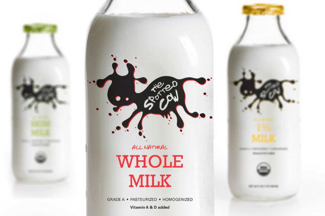 可爱的牛奶品牌设计