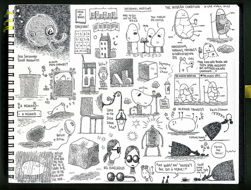 来自Tom Gauld的充满想象力的草图本子