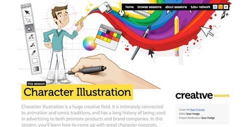 30个富有创意的带有插画元素的网页设计欣赏