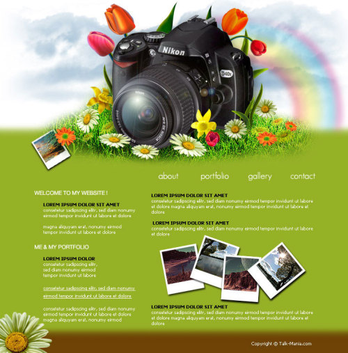 photoshop简单网页效果图教程