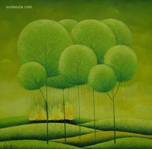 越南艺术家Vu Cong Dien绘画作品欣赏