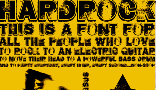 Hard Rock<br /> http://www.dafont.com/hard-rock.font
