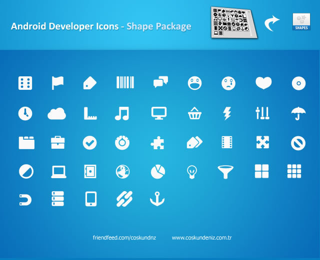 Android Icons (Custom Photoshop Shape)<br /> http://interfacedesigner.deviantart.com/art/Android-Icons-Shape-Package-193926795
