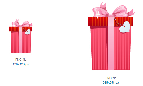 礼品图标<br /><br /> 32×32像素，48×48像素，64×64像素，96×96像素，128×128像素和256×256像素<br /><br /> http://www.softicons.com/free-icons/holidays-icons/heart-romance-icon-set-by-daily-overview/gift-icon