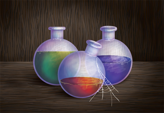 创建一个幻想风格的药水插图<br /> http://vector.tutsplus.com/tutorials/illustration/create-a-fantasy-style-potion-illustration-with-gradients-and-the-bristle-brush/<br /> 