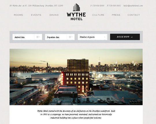 Wythe Hotel<br /> http://wythehotel.com/