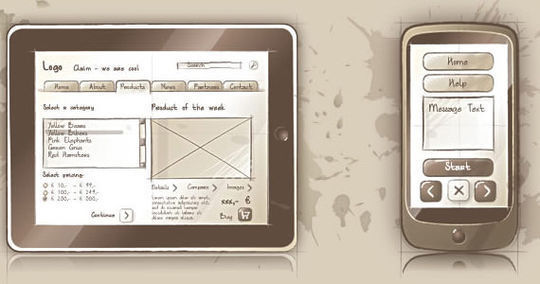 HTC HD2 Smartphone Vector<br /> http://www.eleqtriq.com/2010/08/sqetch-wireframe-toolkit/