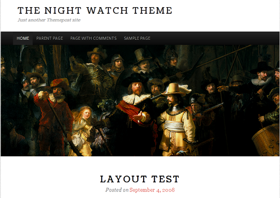 The Night Watch<br /> http://wordpress.org/extend/themes/the-night-watch