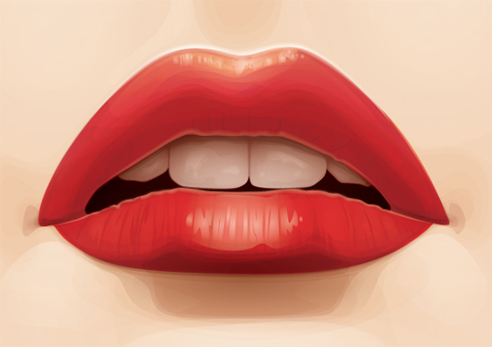 在Illustrator CS6中绘制甜美的嘴唇<br /> http://vector.tutsplus.com/tutorials/illustration/vectoring-luscious-lips/