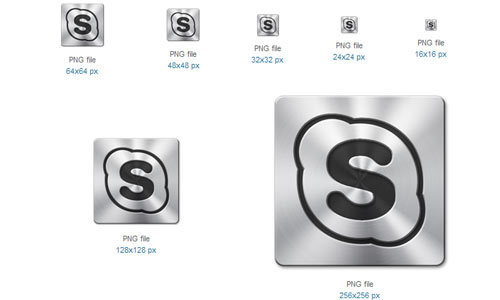 Skype的图标<br /> http://www.softicons.com/free-icons/social-media-icons/brushed-metal-icons-by-mebaze/skype-1-icon
