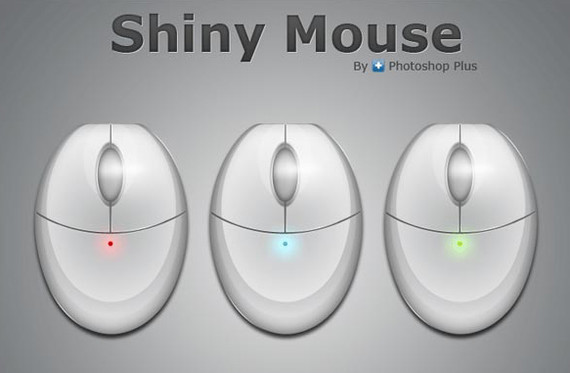 学习如何创建一个光滑闪亮的鼠标<br /> http://www.photoshop-plus.co.uk/2010/12/10/learn-to-create-a-sleek-shiny-mouse/